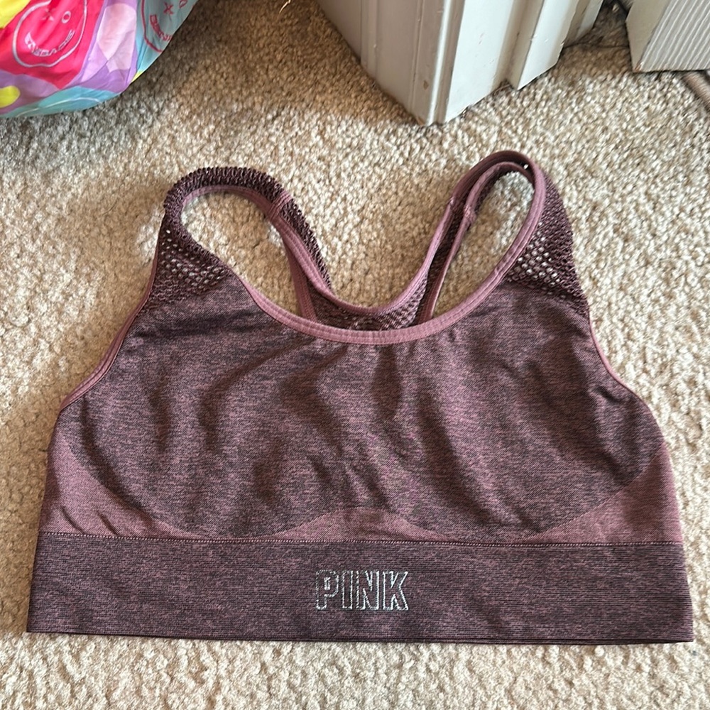 PINK Victoria's Secret Pink Sports Bra Racerback Moisture-Wicking